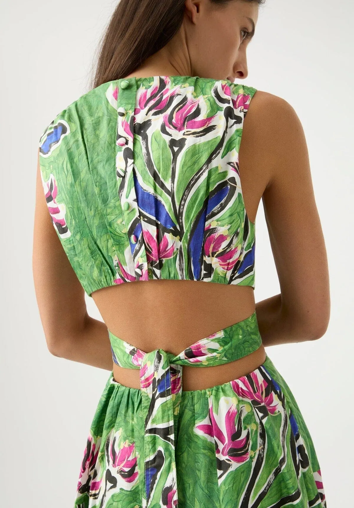 Zorina Tie Midi Dress
