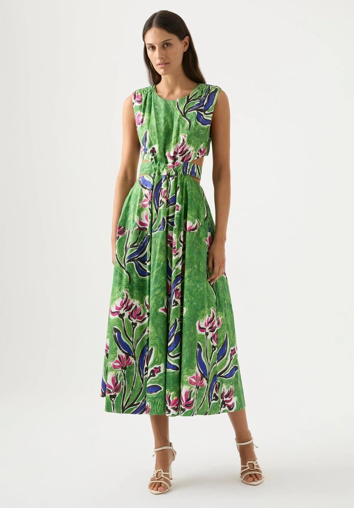 Zorina Tie Midi Dress