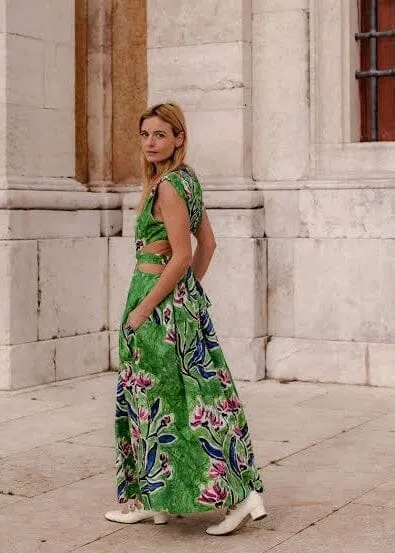 Zorina Tie Midi Dress